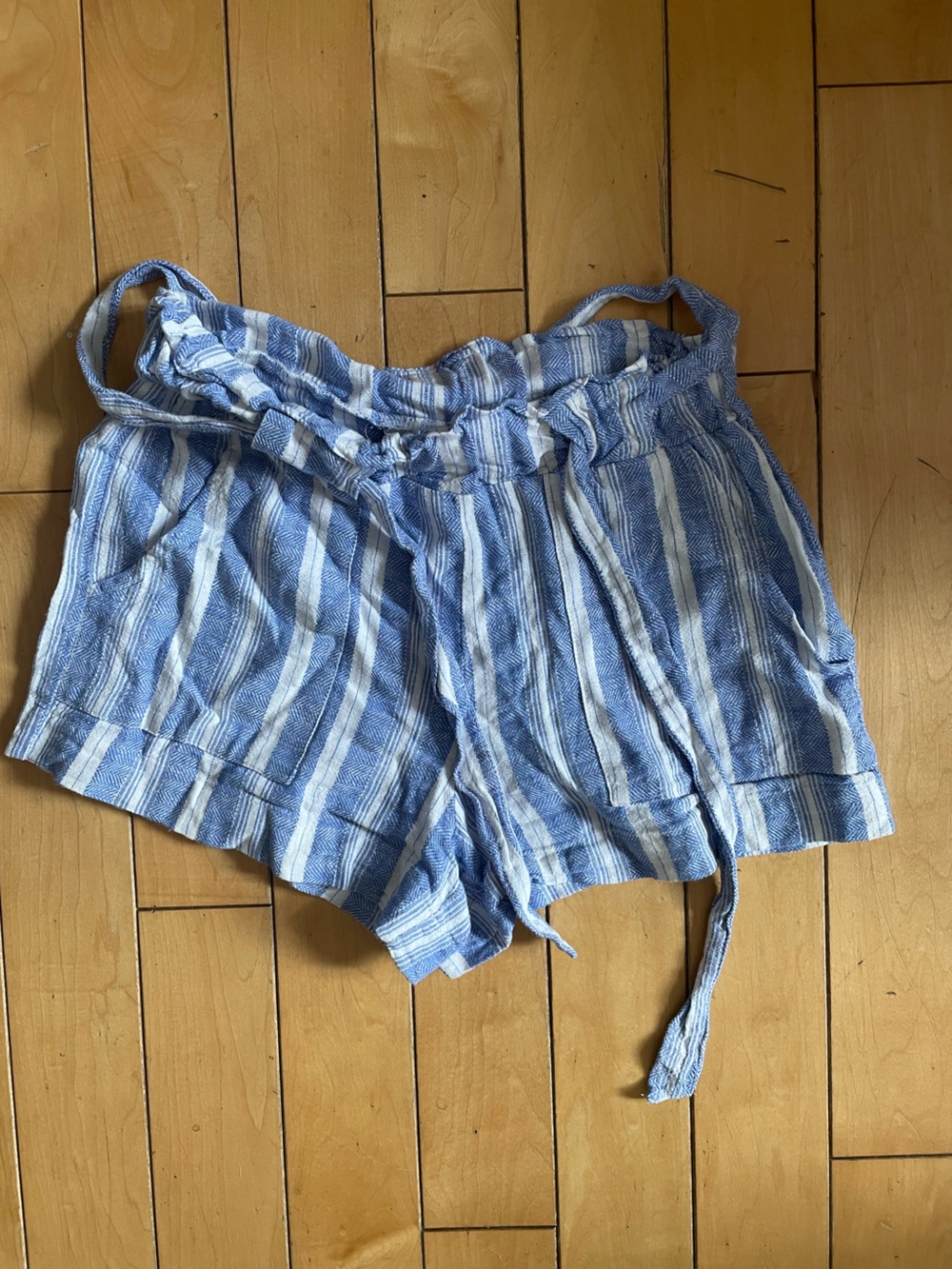 Blue and White strip short